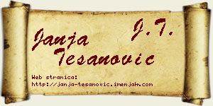 Janja Tešanović vizit kartica